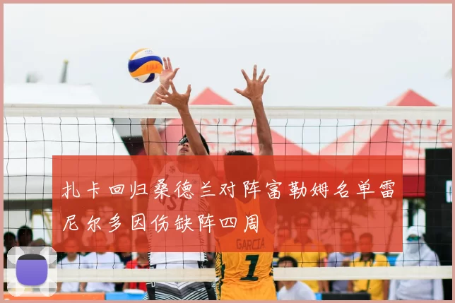 扎卡回归桑德兰对阵富勒姆名单雷尼尔多因伤缺阵四周