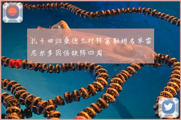 扎卡回归桑德兰对阵富勒姆名单雷尼尔多因伤缺阵四周