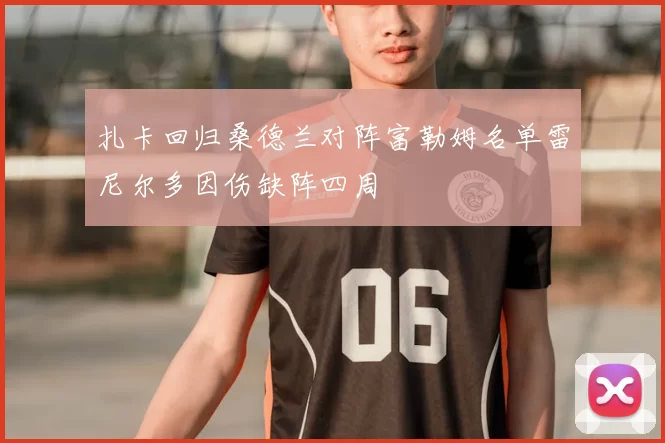 扎卡回归桑德兰对阵富勒姆名单雷尼尔多因伤缺阵四周